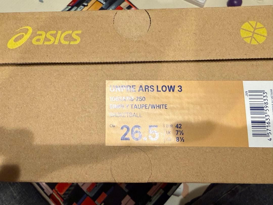 ballaholic asics UNPRE ARS LOW3 靴下付き