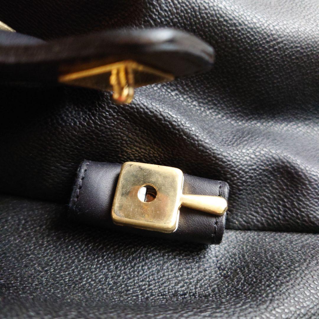 値下げ　VERSACE　黒 レザー ボストンバッグ