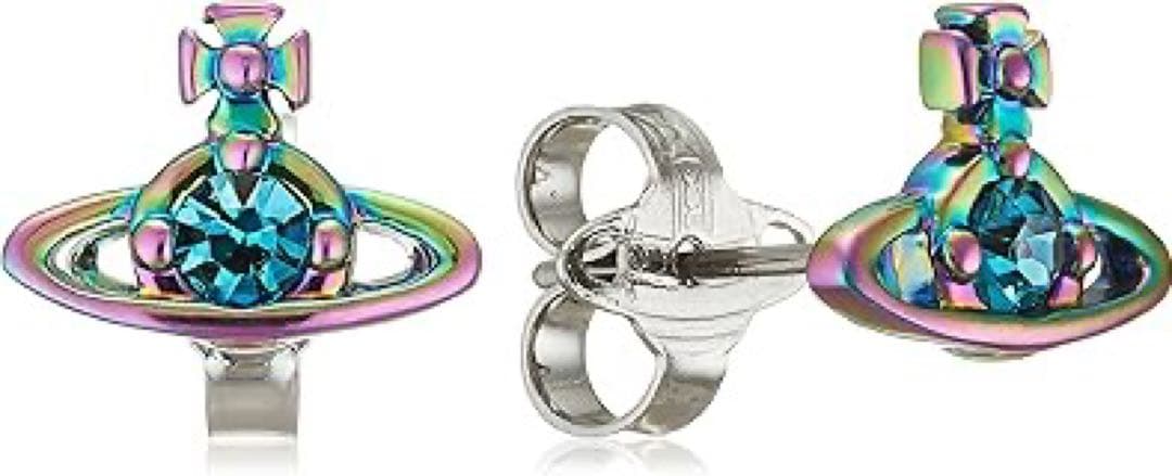 ヴィヴィアン ピアス オーロラ マーブル レインボーオーブ