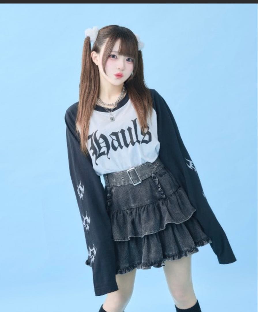 Hauls スカート ハウルズ ティアードデニムスカート