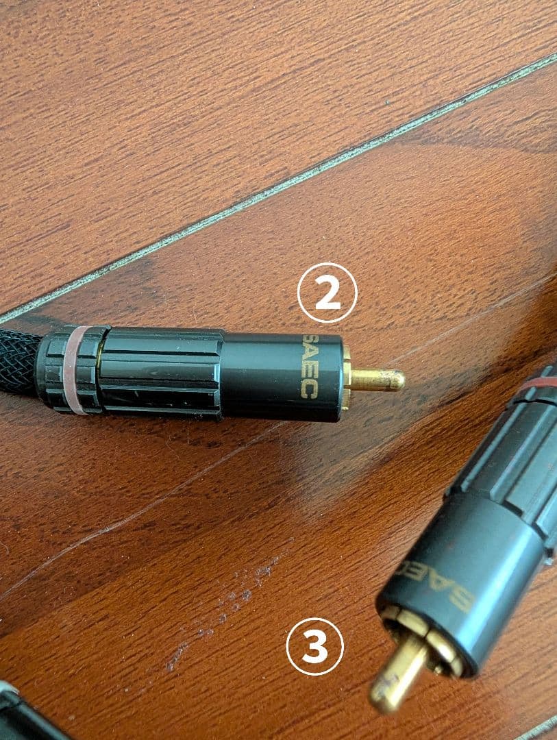 SAEC サエク ラインケーブル 0.7m 金メッキコネクタ 1ペア