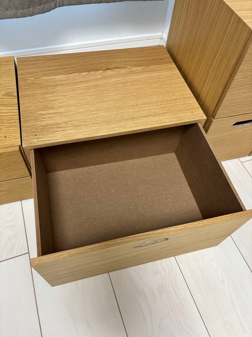 無印良品　スタッキングチェストセット　オーク