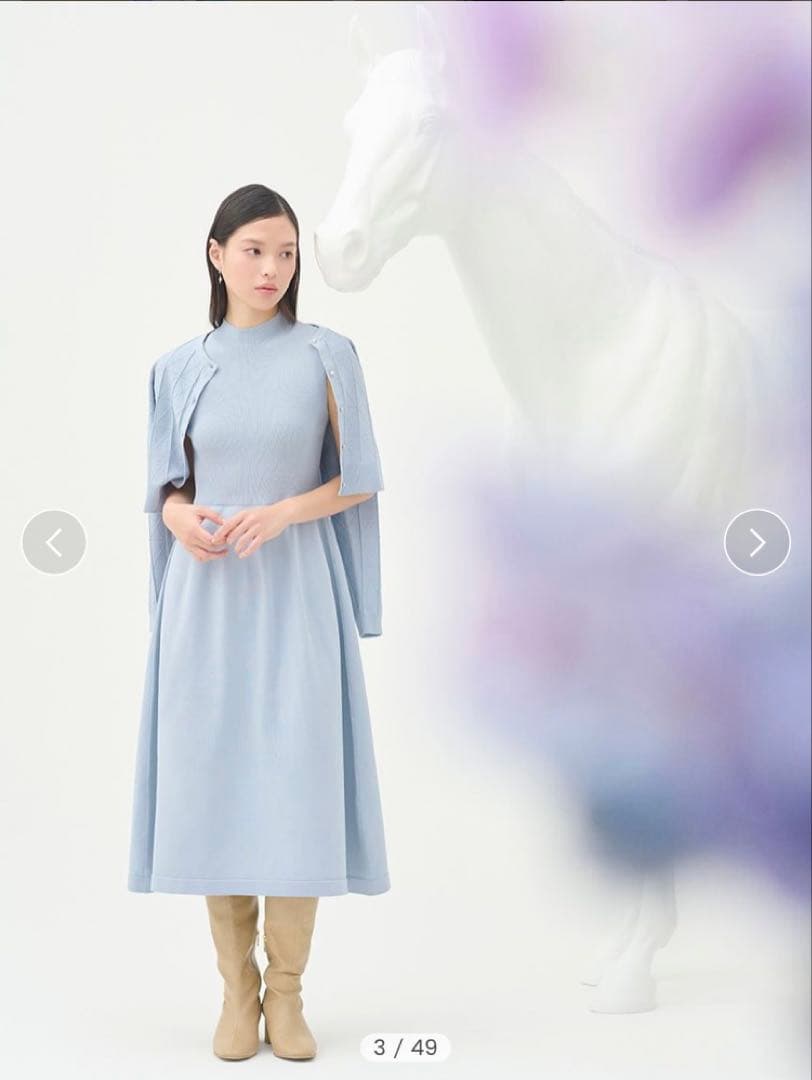 【新品未使用タグ付き】CELFORD ニットワンピースセット SAX 36 現行