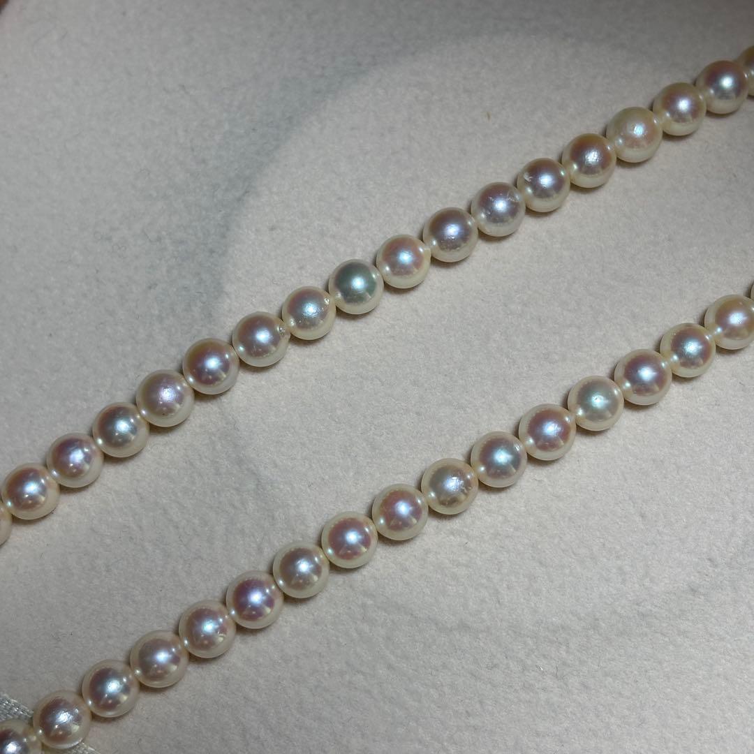 【テリ抜群✨】あこや真珠　パール　ネックレス　約6.0-6.5mm 本真珠