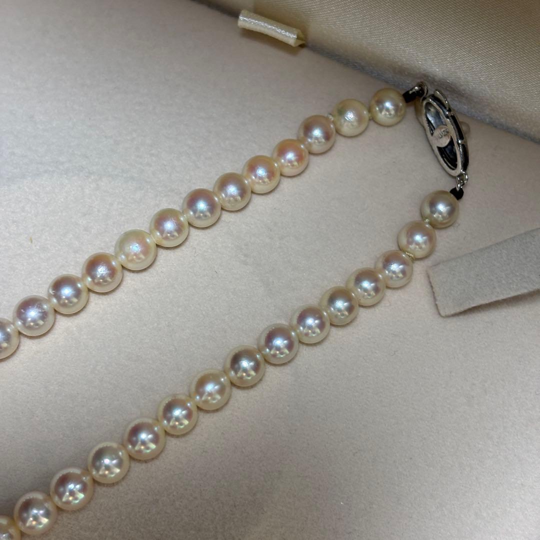【テリ抜群✨】あこや真珠　パール　ネックレス　約6.0-6.5mm 本真珠