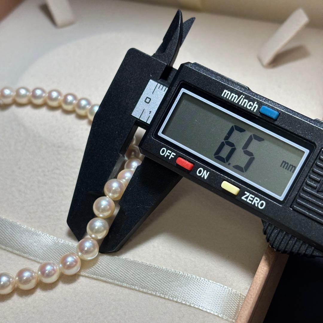 【テリ抜群✨】あこや真珠　パール　ネックレス　約6.0-6.5mm 本真珠