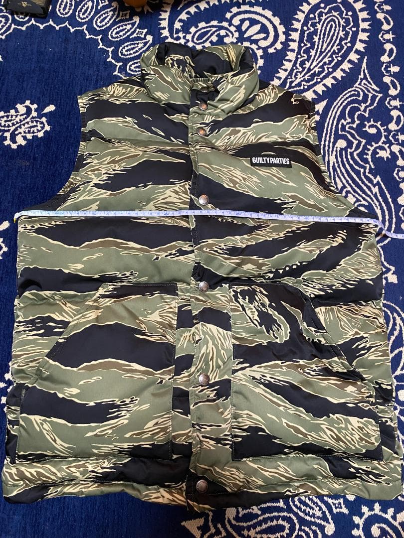 WACKO MARIA ワコマリア ダウンベスト タイガーカモ 迷彩 M