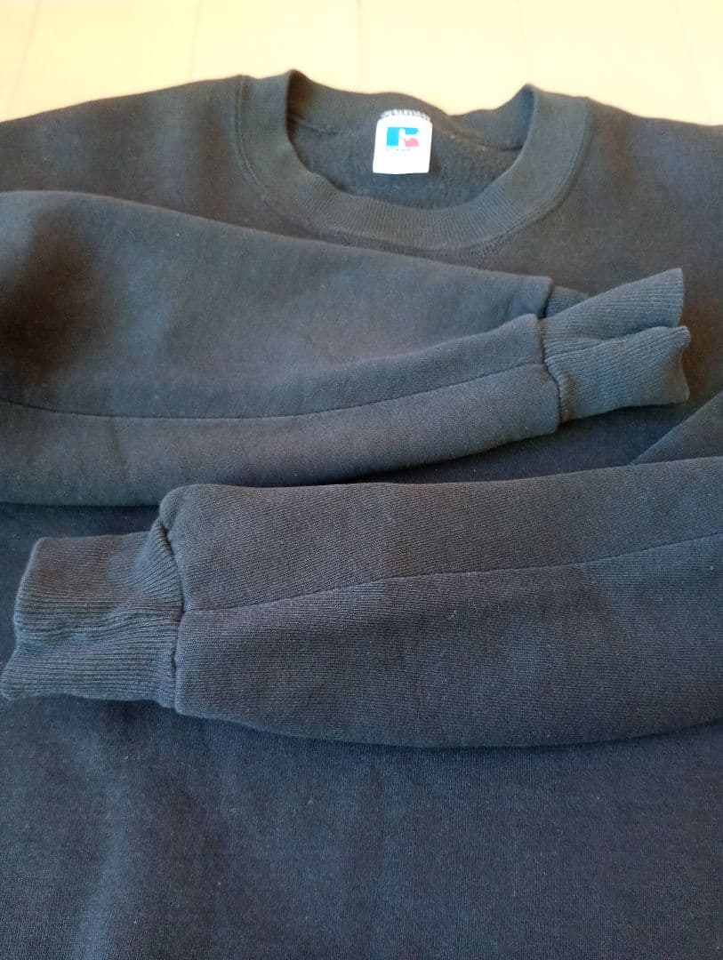 80s USA製 ブラック Russell Athletic ラッセル L