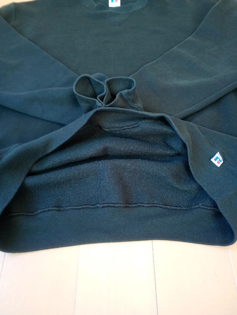 80s USA製 ブラック Russell Athletic ラッセル L