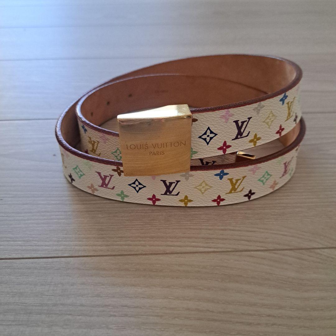 Louis Vuitton マルチカラー ベルト(白)