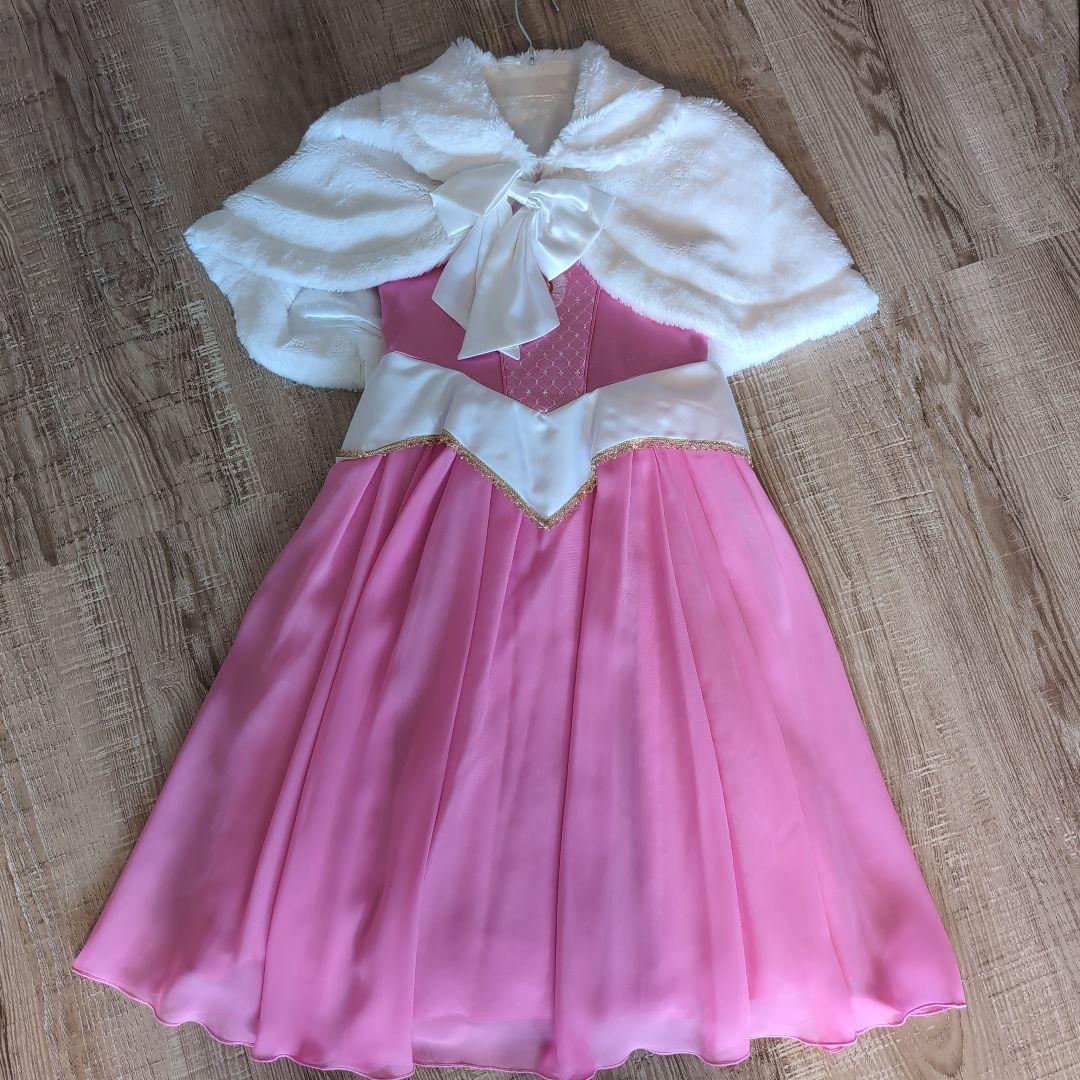 momoさん専用　ディズニーランドビビディバビディオーロラ姫ドレス　ケープ付き