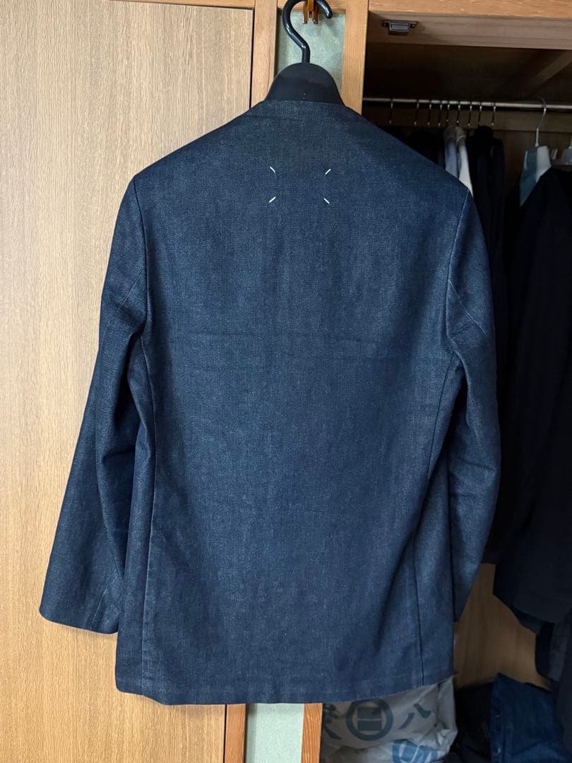 マルジェラ ノーカラージャケット デニム 46 M