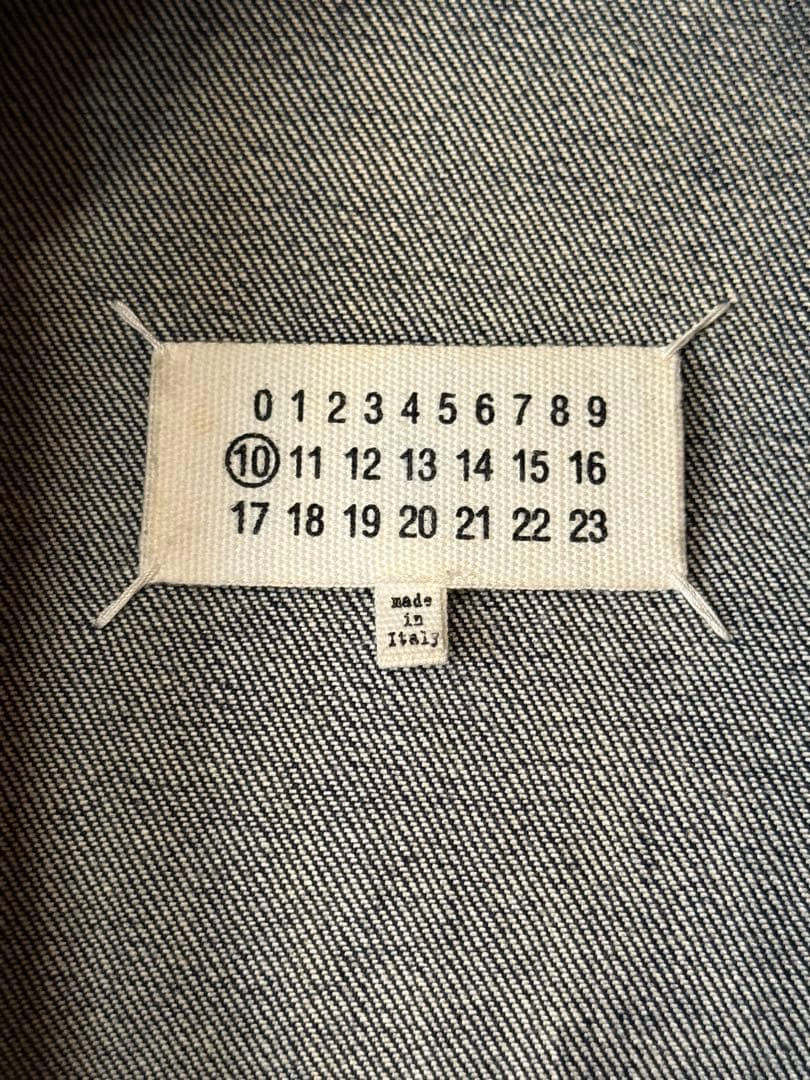 マルジェラ ノーカラージャケット デニム 46 M