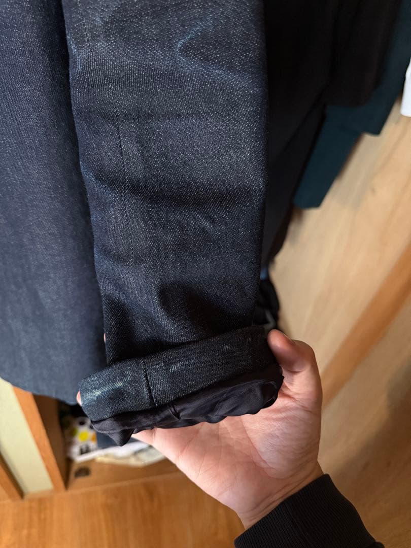 マルジェラ ノーカラージャケット デニム 46 M