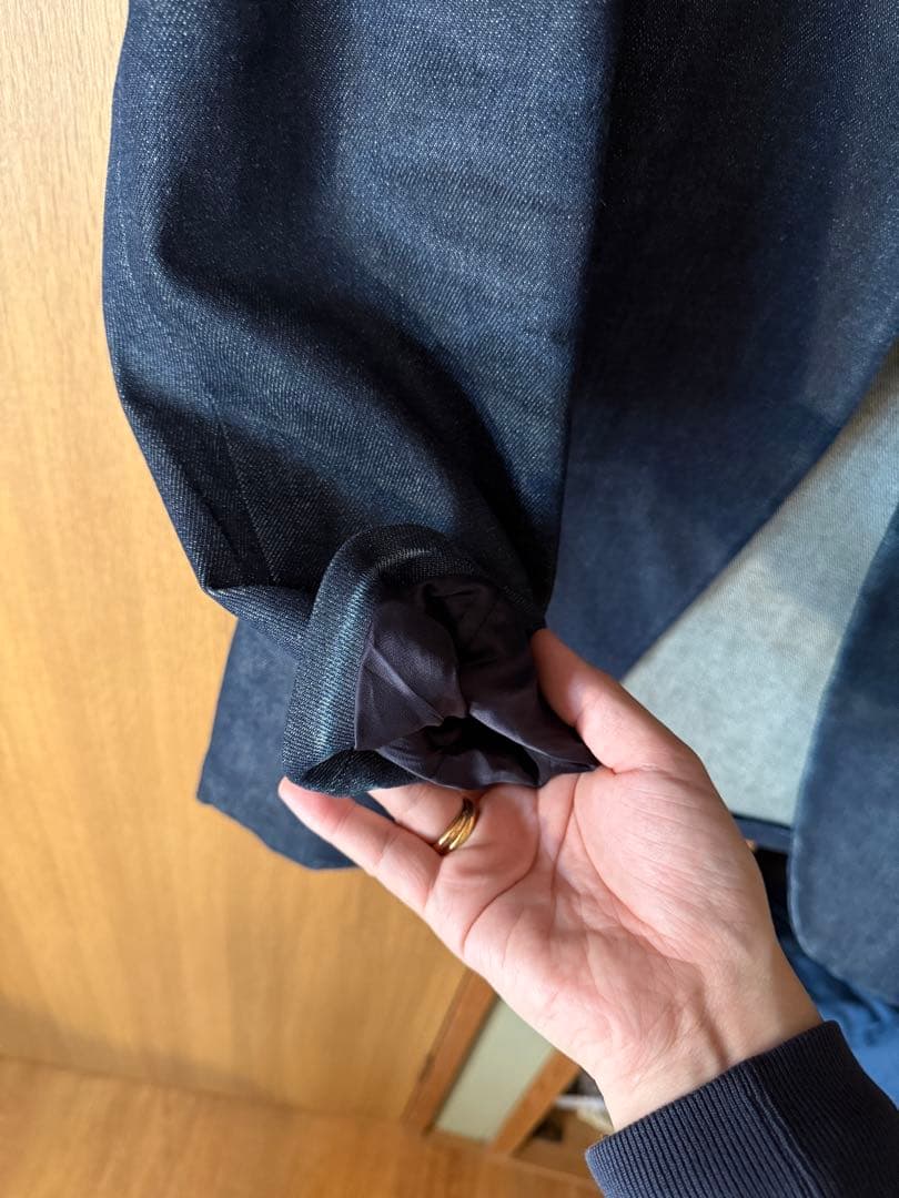 マルジェラ ノーカラージャケット デニム 46 M