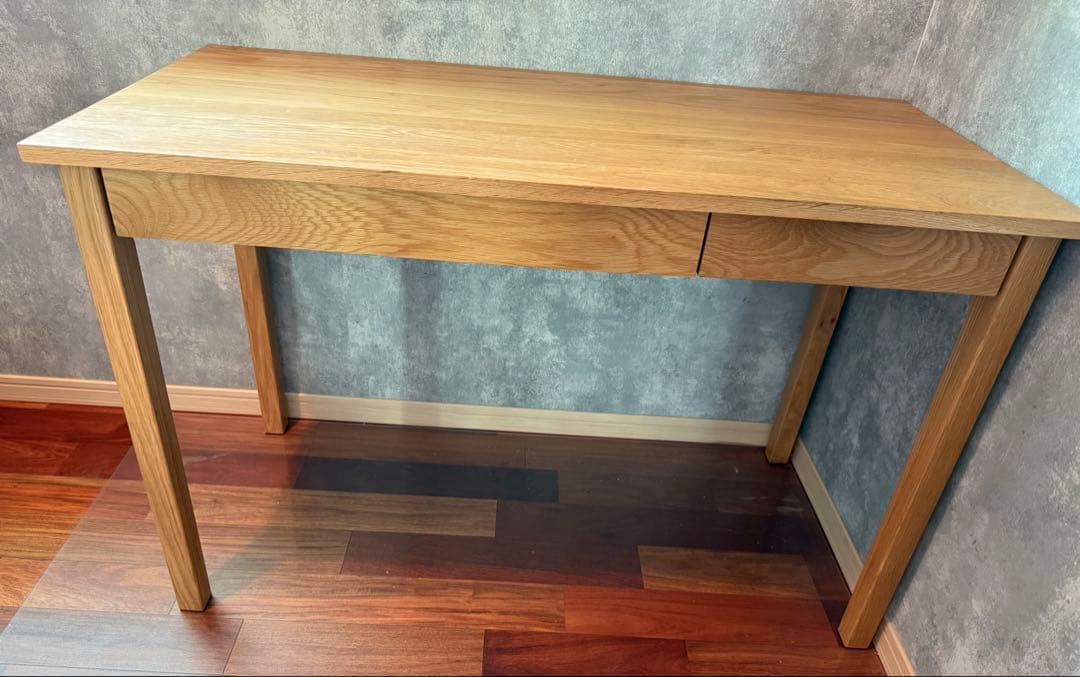 無印良品　オーク材　デスク