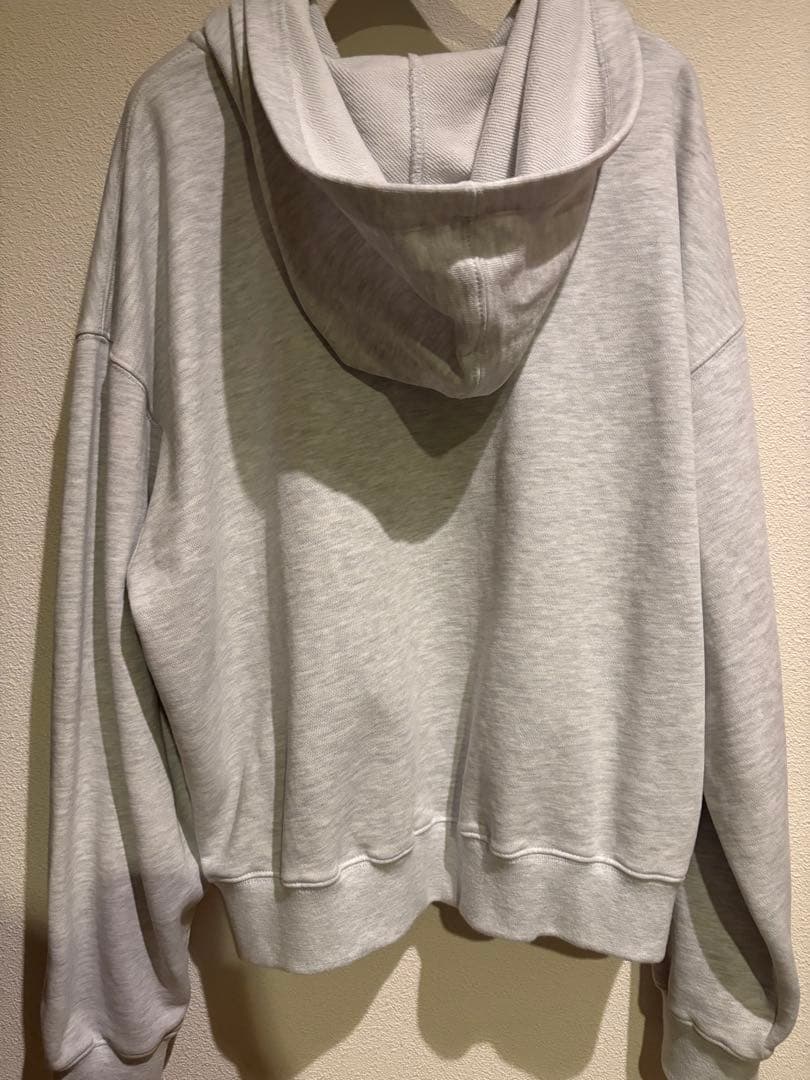 トップス haag a mix hoodie zip-up light grey