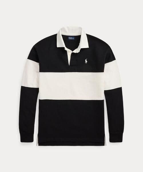 ラルフローレン カラーブロック コットン ジャージー ラグビー シャツ