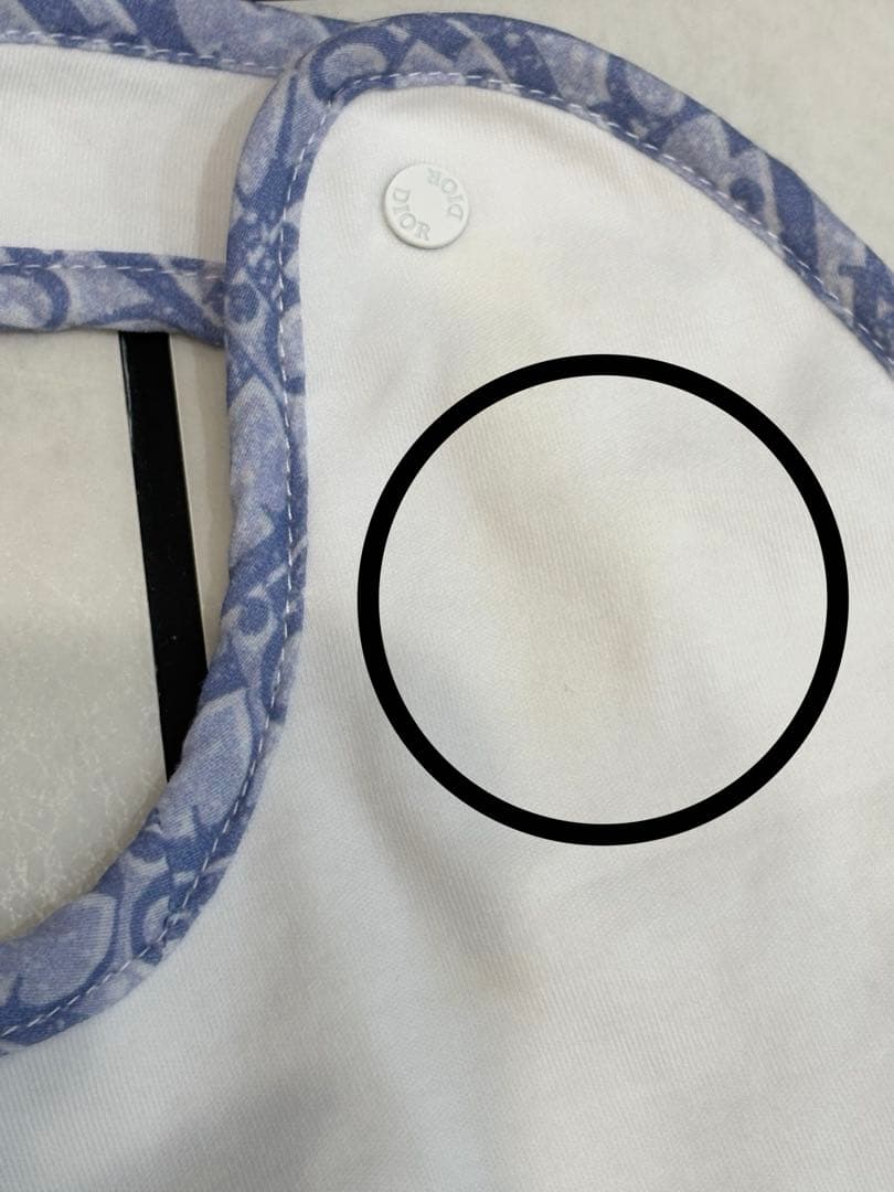 BabyDior 3M オブリーク ロンパース ブルー 3点セット 帽子 スタイ