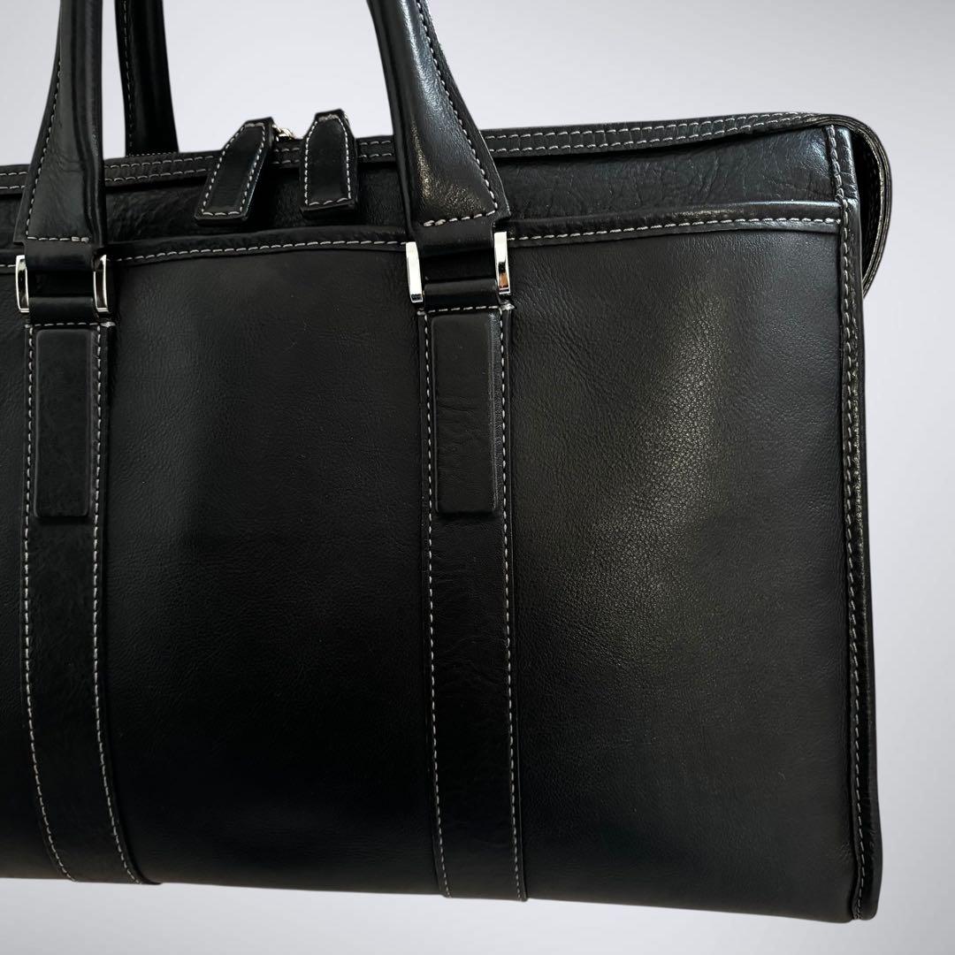 【美品・防水】土屋鞄 プロータ スクエアブリーフケース A4可 ブラック