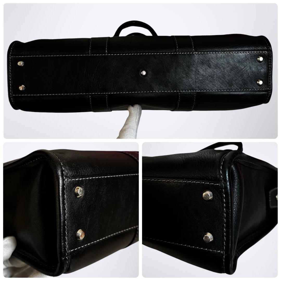 【美品・防水】土屋鞄 プロータ スクエアブリーフケース A4可 ブラック