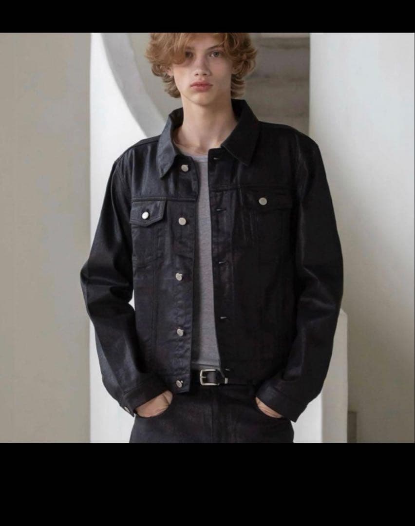 DECOROSO デニムジャケット コーティングブラック　サイズ01