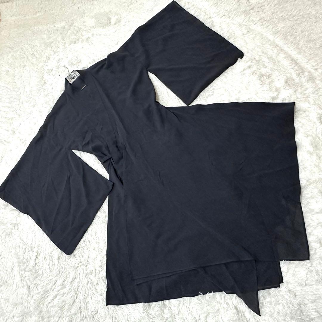 ハザマ 揺方 2018ss 帯 ブラック イエロー トリアセテート 黒 無地