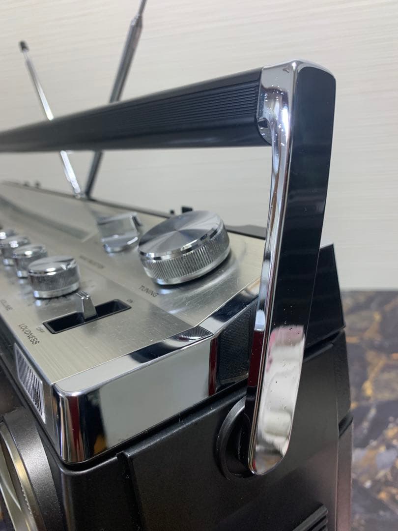 動作品HITACHI PERDISCO 日立 ラジカセ TRK-8180ラジオ