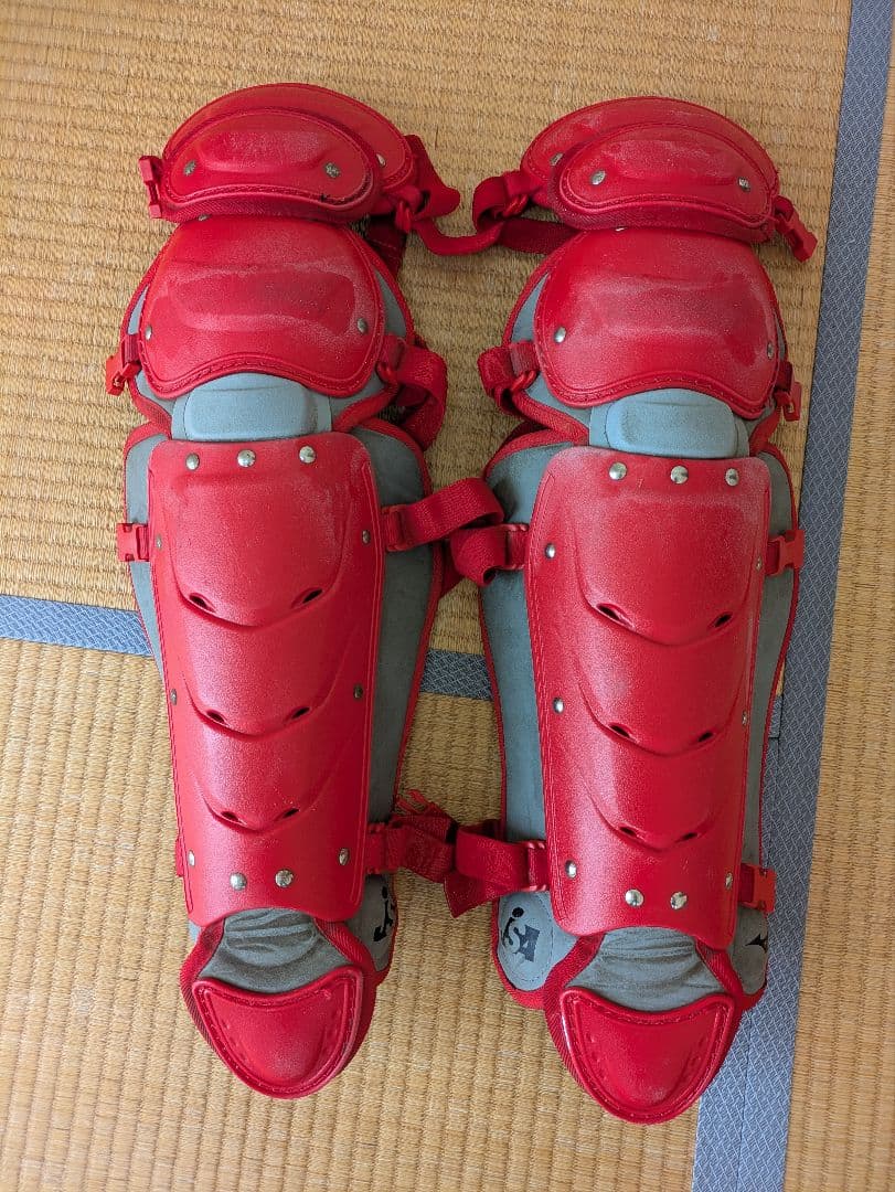 【T−5★】ミズノ　ソフトボールキャッチー防具セット（レッド）