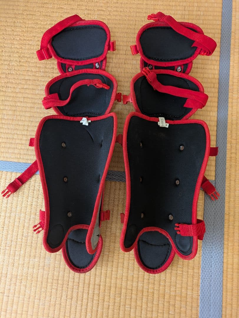 【T−5★】ミズノ　ソフトボールキャッチー防具セット（レッド）