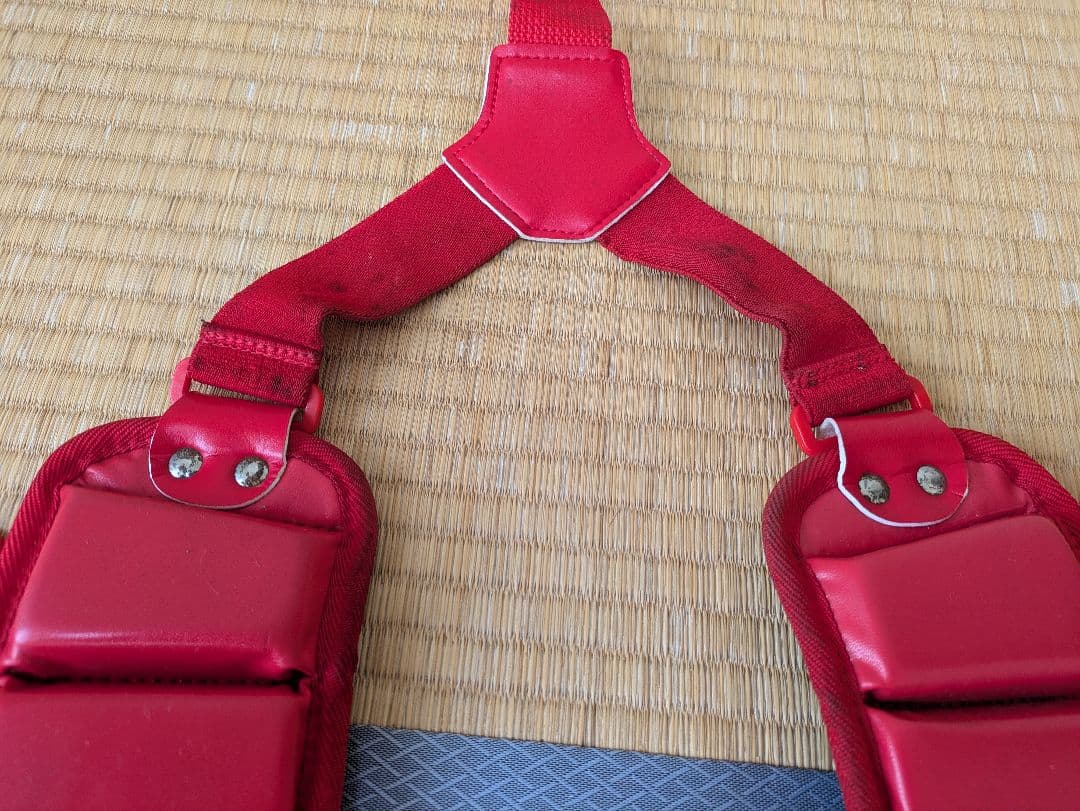 【T−5★】ミズノ　ソフトボールキャッチー防具セット（レッド）