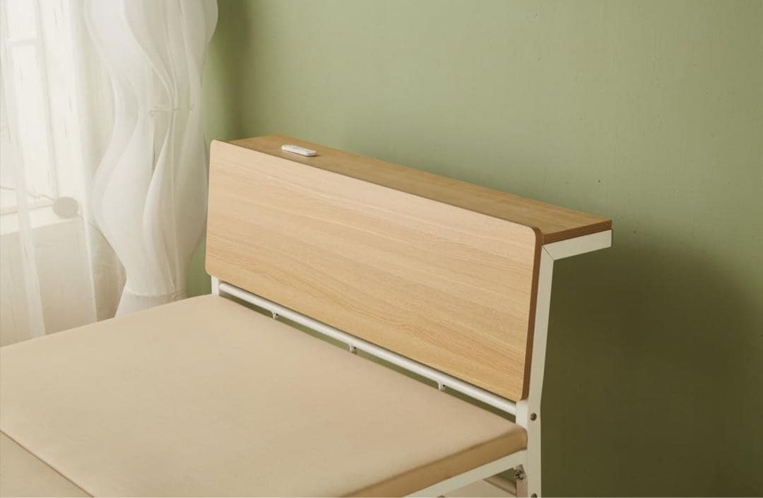 【新品】シングルベッドフレーム 木製ヘッドボード、マットレス付き