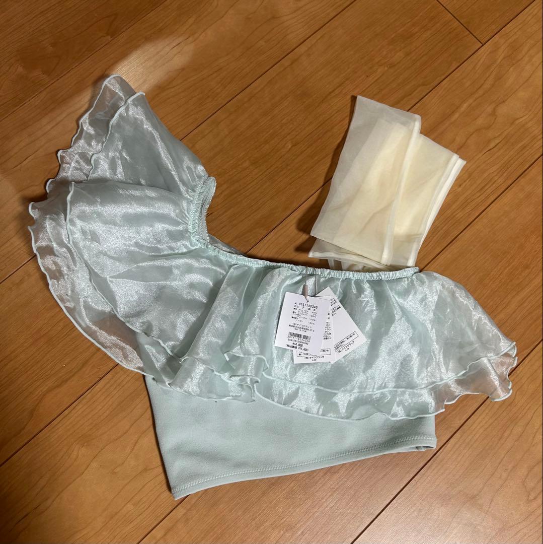 swimwear/肩リボンワンショルダー/3点セット