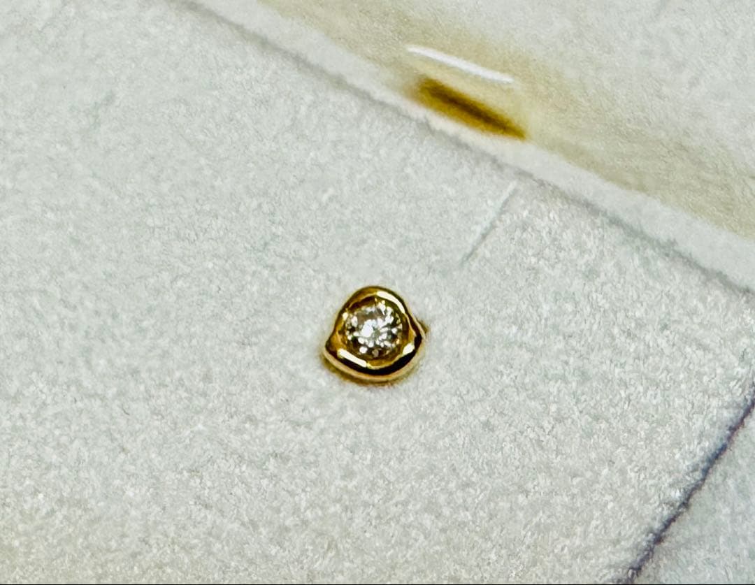 AHKAH メルティーダイヤ ピアス ハートK18 ※片耳 ※本体のみ 美品