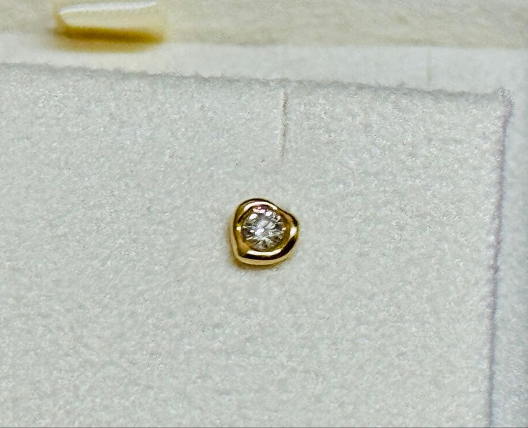 AHKAH メルティーダイヤ ピアス ハートK18 ※片耳 ※本体のみ 美品