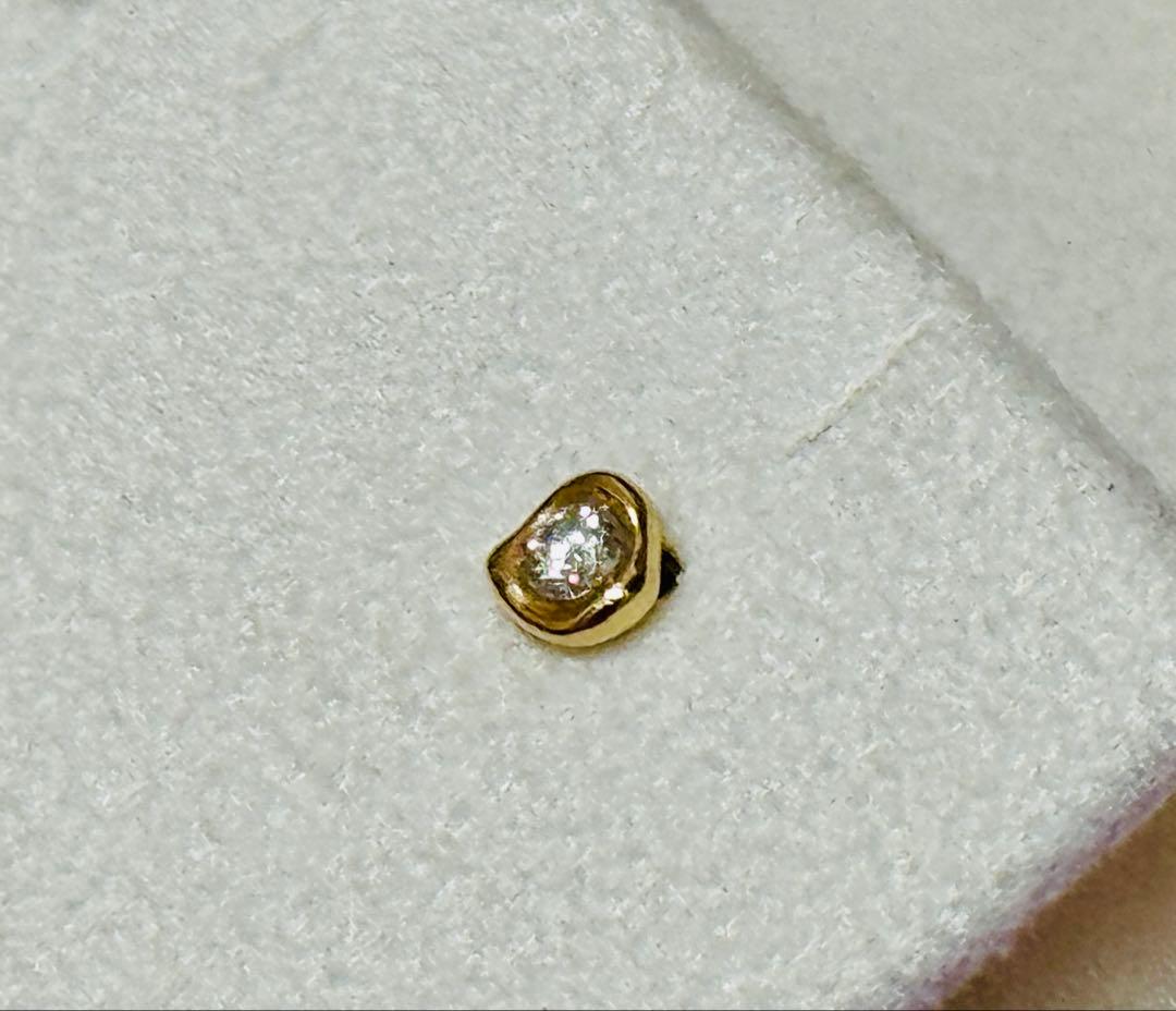 AHKAH メルティーダイヤ ピアス ハートK18 ※片耳 ※本体のみ 美品