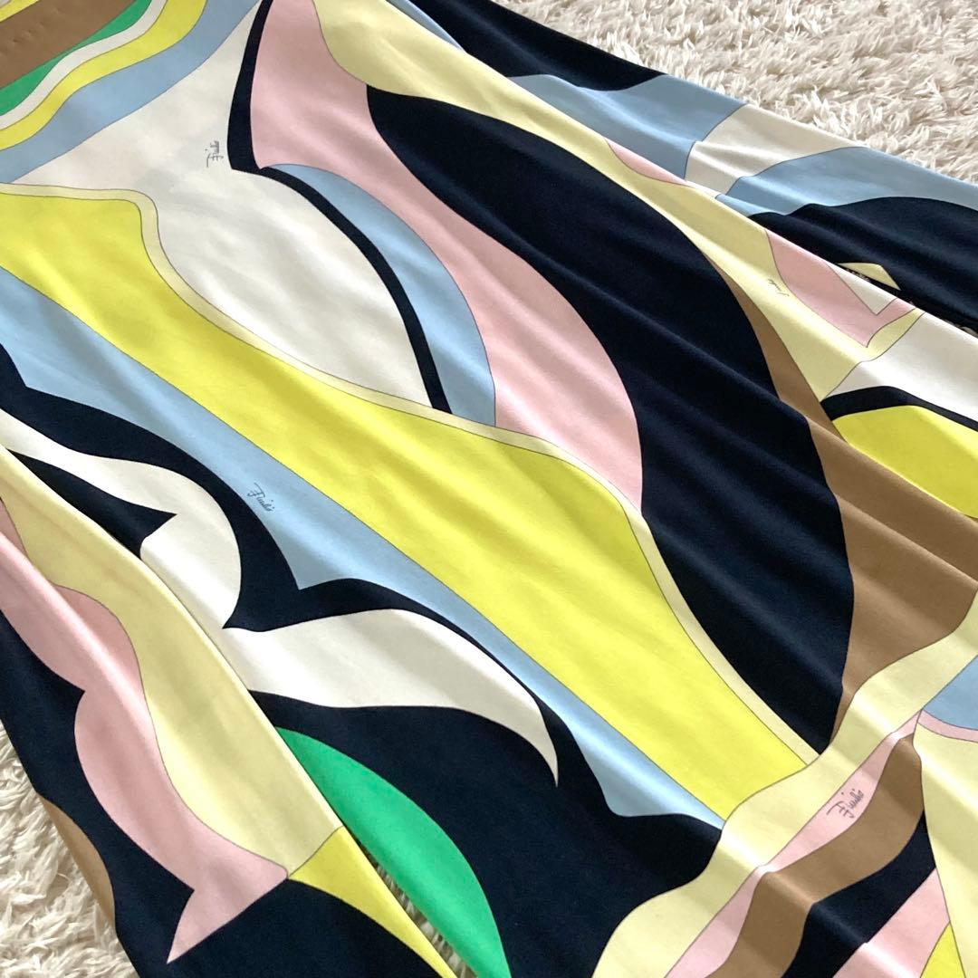 エミリオプッチ シルク混 プッチ柄 ワンピース 総柄 幾何学模様 マルチカラー