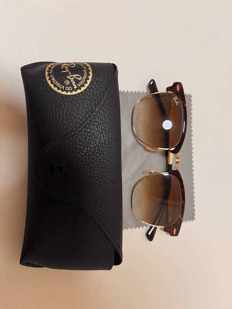 Ray-Ban ラウンドサングラス ダークブラウン