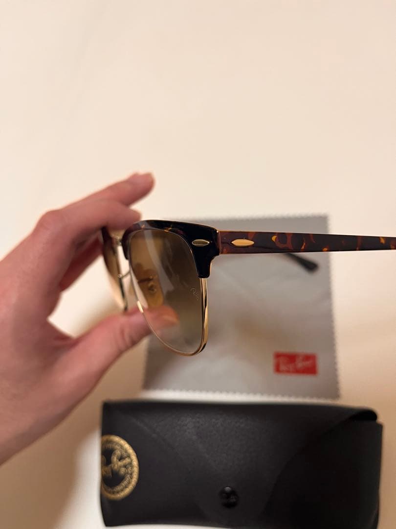 Ray-Ban ラウンドサングラス ダークブラウン