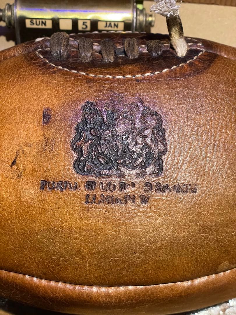s*f様 1919年 ラグビーボール ヴィンテージ 本革