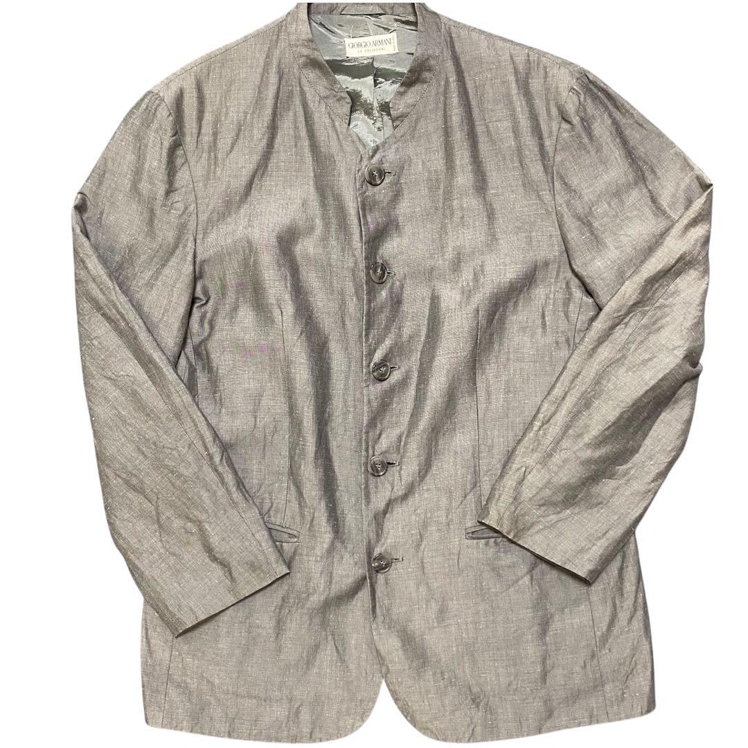 超希少　90s GIORGIO ARMANI マオカラージャケット　リネン