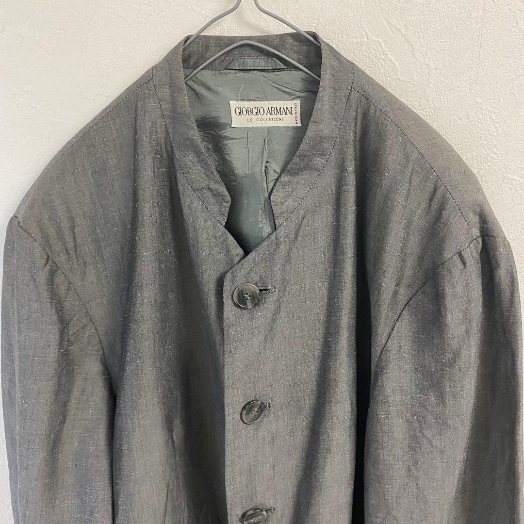 超希少　90s GIORGIO ARMANI マオカラージャケット　リネン
