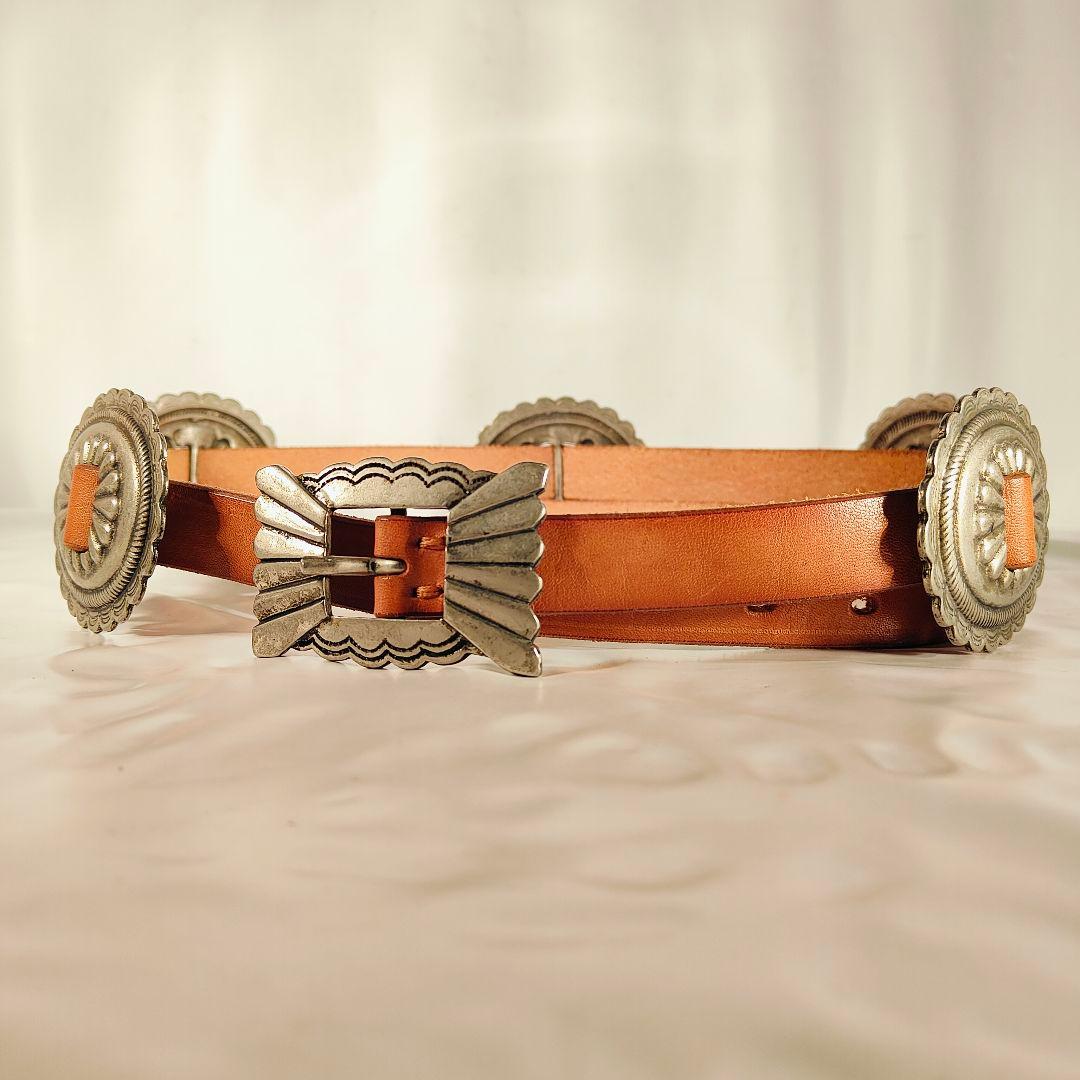 【新品極美品】RIVOLTA×JOKER　高級革コンチョベルト　イタリア製正規品