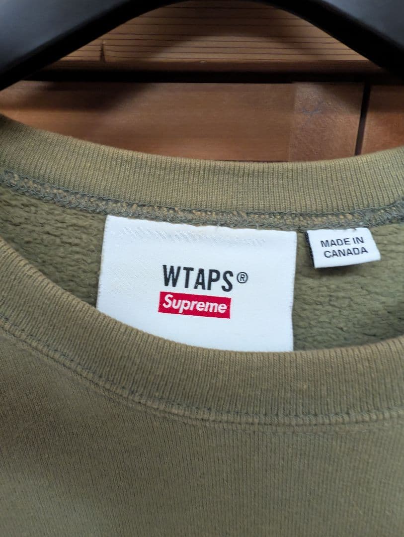 WTAPS Supreme クルーネックトレーナー オリーブ　L