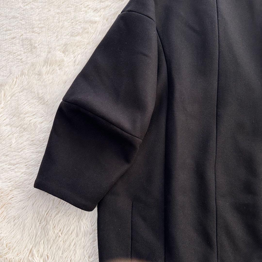 SNIDEL ウールコクーンダブルコート オーバーサイズ イタリア生地 ブラック