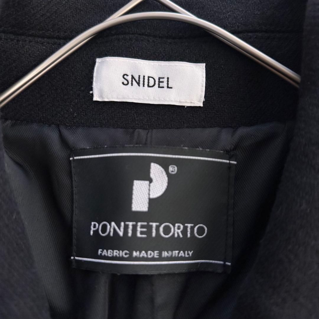 SNIDEL ウールコクーンダブルコート オーバーサイズ イタリア生地 ブラック