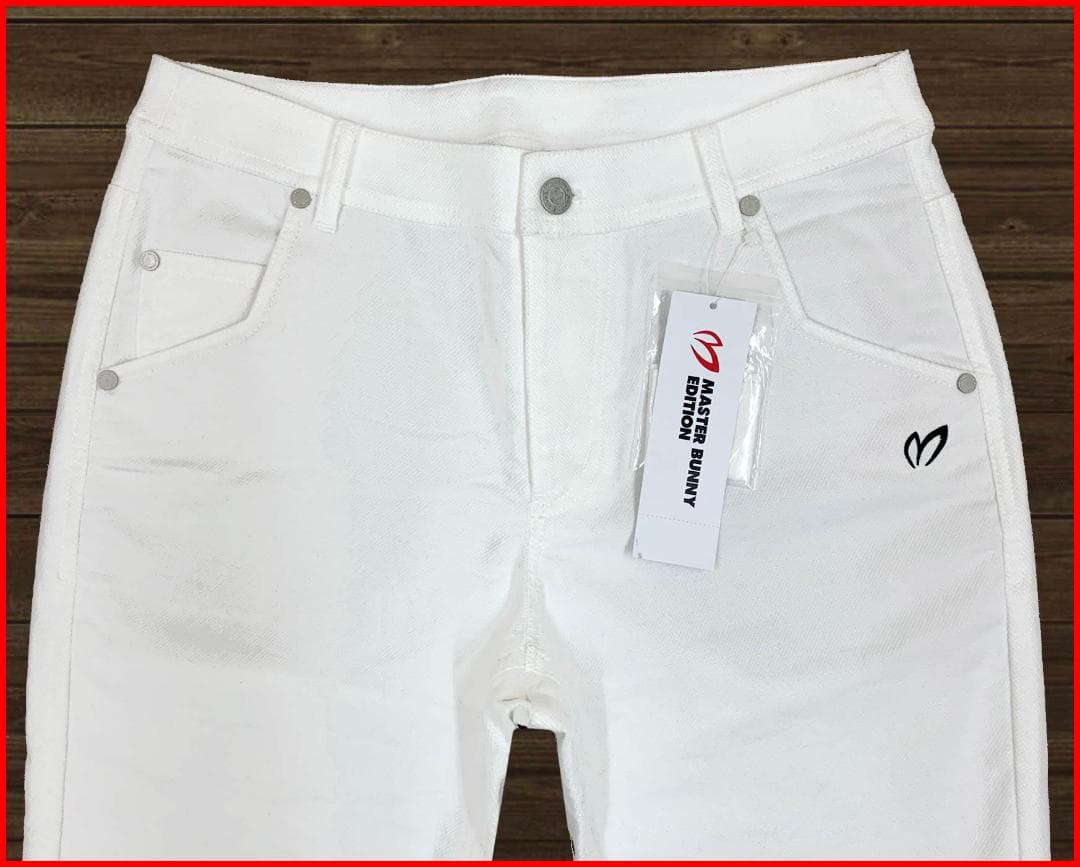 【新品】マスターバニーゴルフパンツ暖ハイパワーストレッチ5ポケット白L2 11号