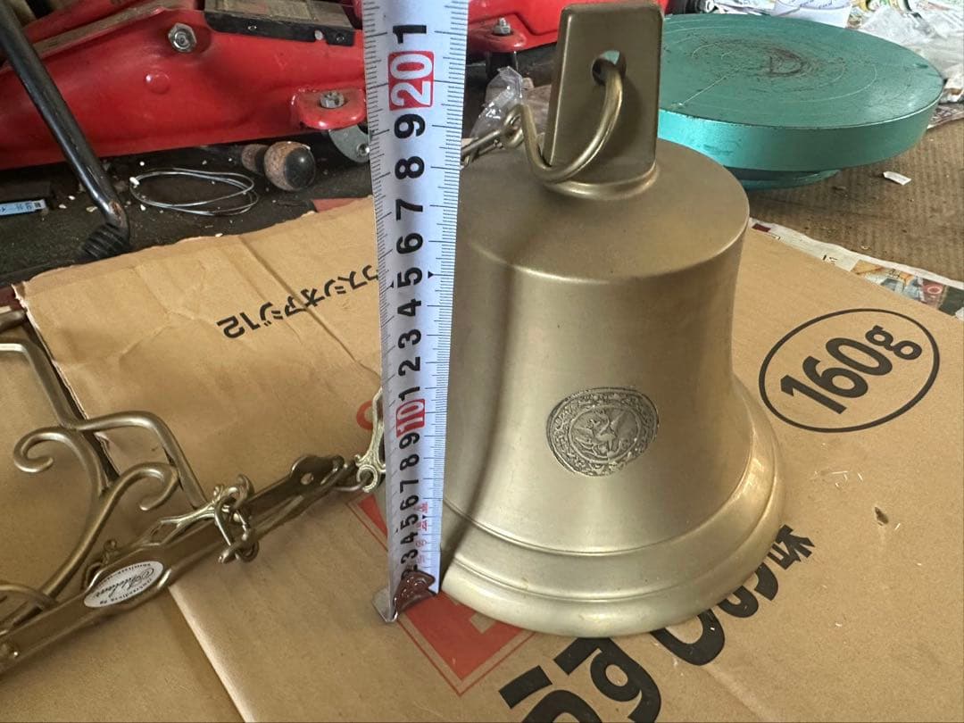 真鍮製アンティークベル 高さ16cm