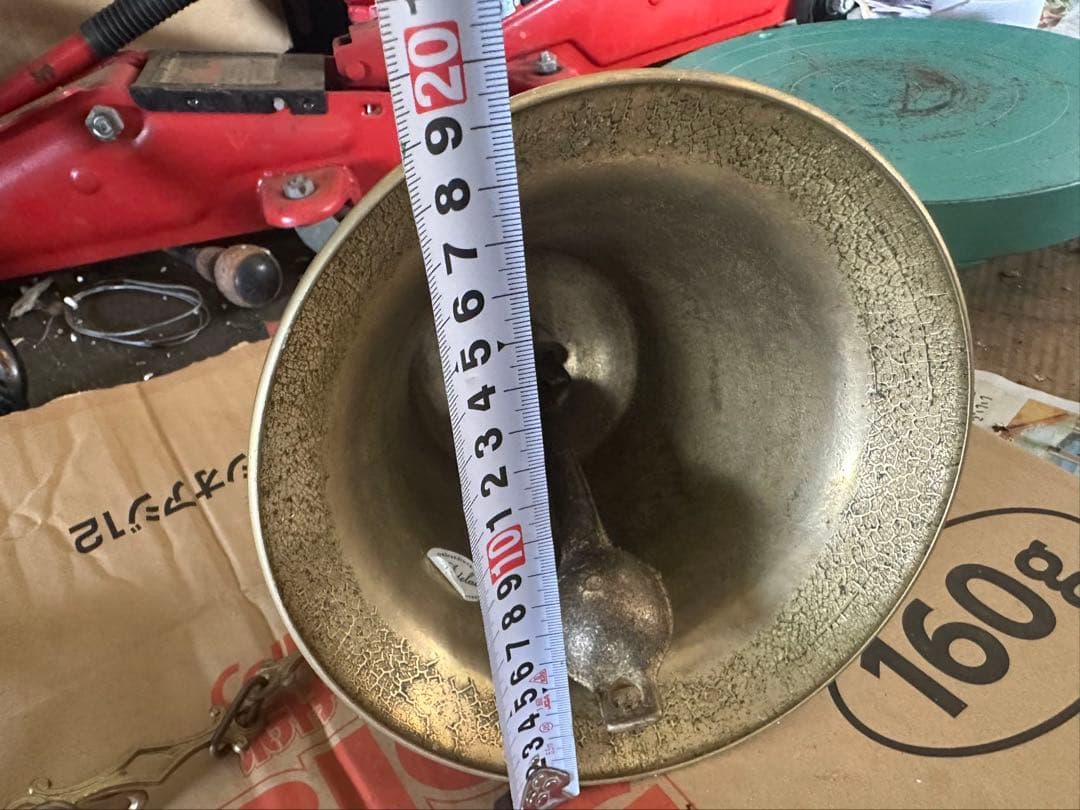 真鍮製アンティークベル 高さ16cm