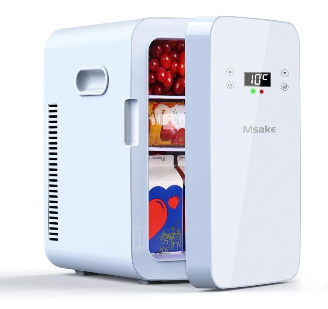 Msake ミニ冷蔵庫 12.8L 冷蔵庫 ポータブル 冷温庫 0℃~60℃